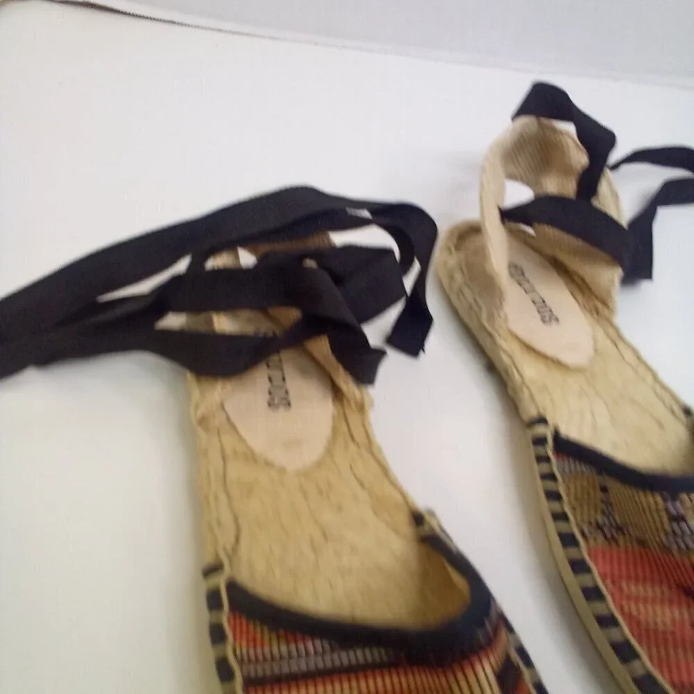 Soludos Ankle Tie Espadrille Women 5 Aztec Pattern